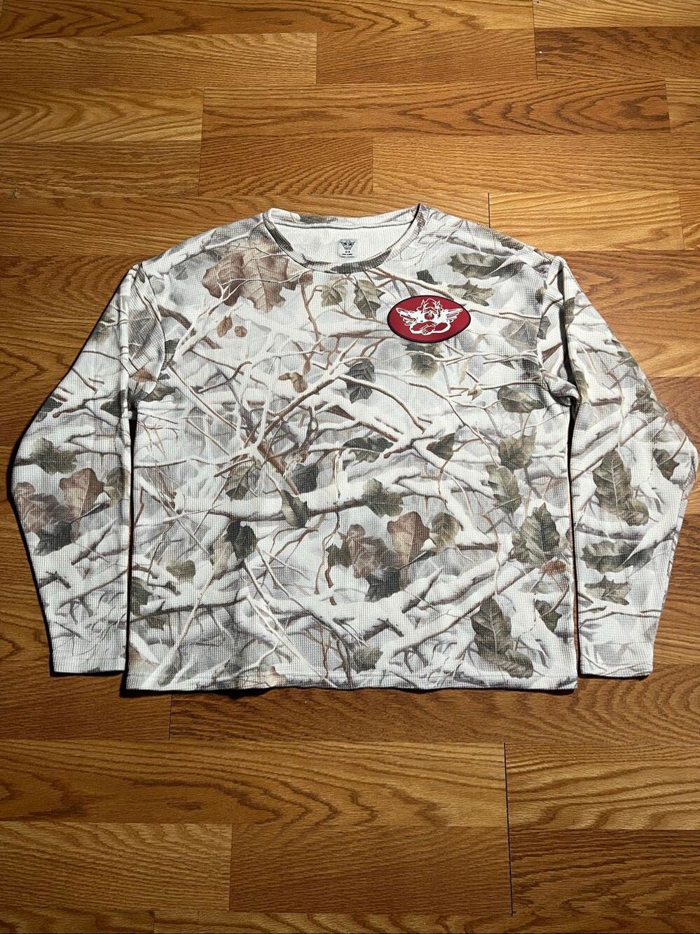 Boys Lie Women’s Thermal Knit Retro Camo Long Sleeve Shirt One Size